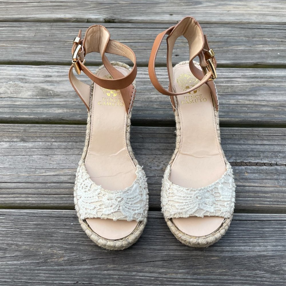 Vince Camuto Women Heel Wedge Shoes Open Toe VP-Te - Picture 6 of 13